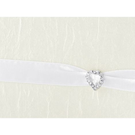 Księga Gości PartyDeco 20.5x20.5cm/22 Kremowa/Serca srebrne - 2